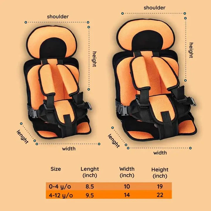 Portable Child Car Cushion Seat for Secure and Comfy Travel Support