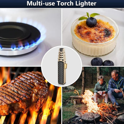 Adjustable Flame Torch Lighter – Blue Flame for Kitchen & Outdoor Use