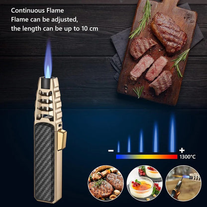 Adjustable Flame Torch Lighter – Blue Flame for Kitchen & Outdoor Use