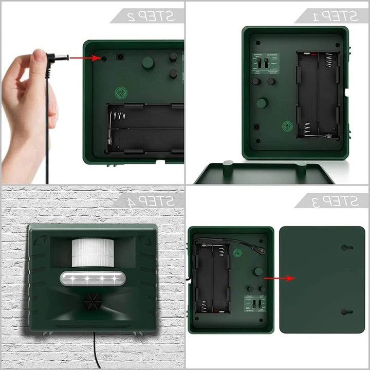 Ultrasonic Bird Deterrent – Solar-Powered Outdoor Device for Woodpeckers