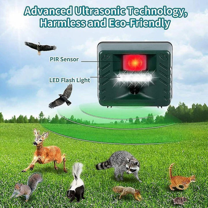 Ultrasonic Bird Deterrent – Solar-Powered Outdoor Device for Woodpeckers