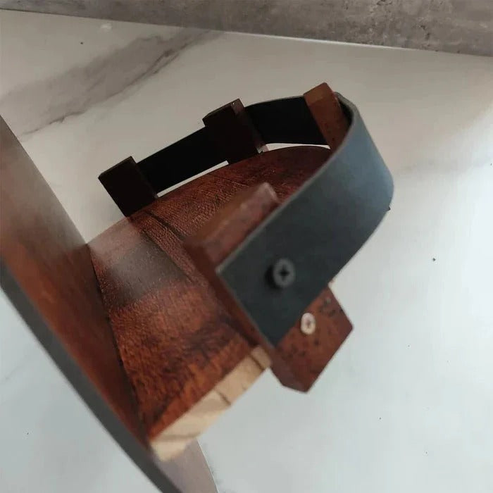 Rustic Whiskey Barrel Shelf – Bourbon Bottle Wall Display Rack