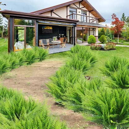 Artificial Boston Fern – UV-Resistant Hanging Plant for Outdoor Décor