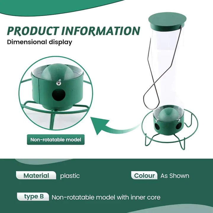 Durable Metal Bird Feeder with Cage Design to Deter Squirrels