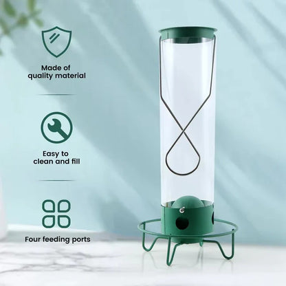 Durable Metal Bird Feeder with Cage Design to Deter Squirrels