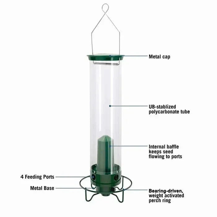 Durable Metal Bird Feeder with Cage Design to Deter Squirrels