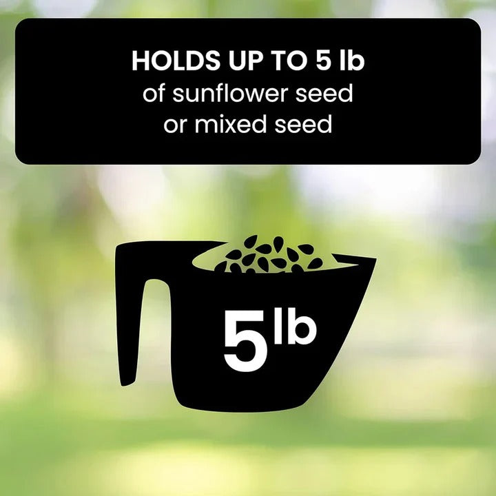 Durable Metal Bird Feeder with Cage Design to Deter Squirrels