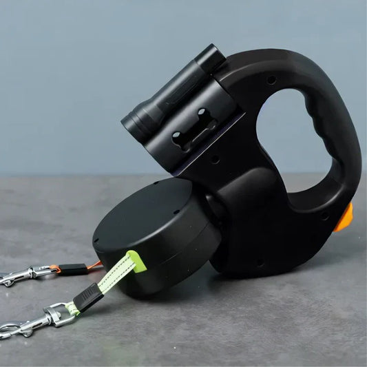 Two Dog Walking Leash Tangle Proof With 360 Degree Connector