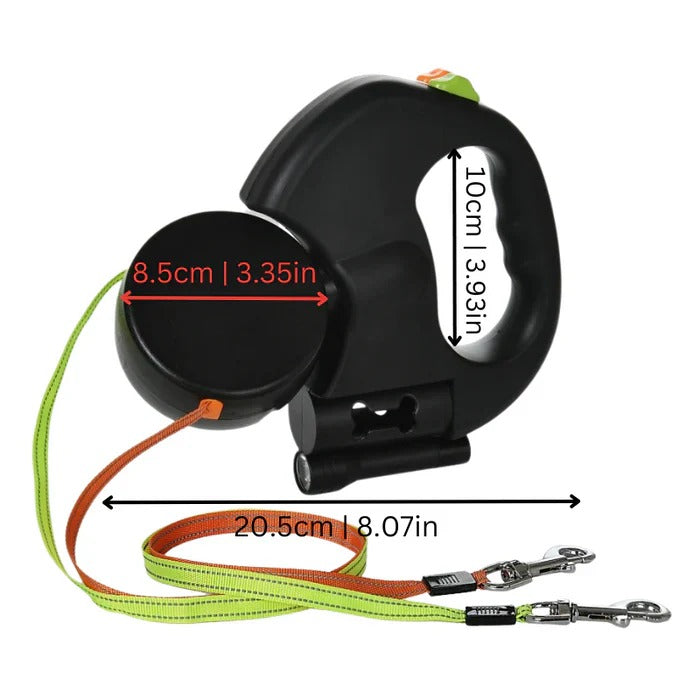 Two Dog Walking Leash Tangle Proof With 360 Degree Connector