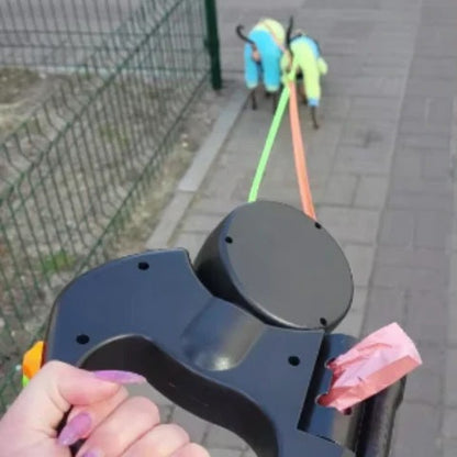 Two Dog Walking Leash Tangle Proof With 360 Degree Connector