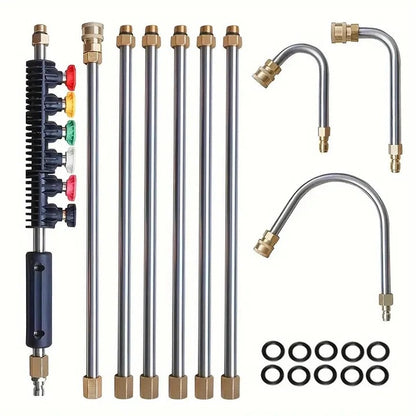 High Pressure Telescoping Wand Set For Walls and Drainage Cleaning
