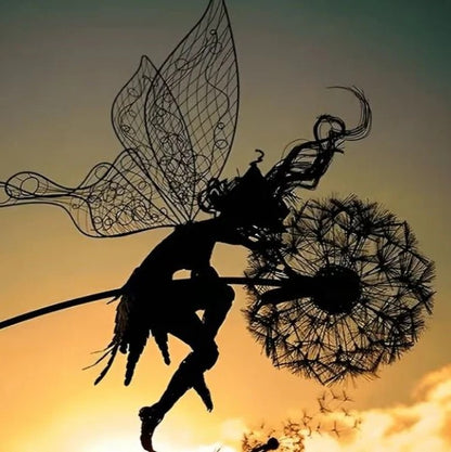 Durable Steel Fairy Garden Sculptures For Lawn Decoration