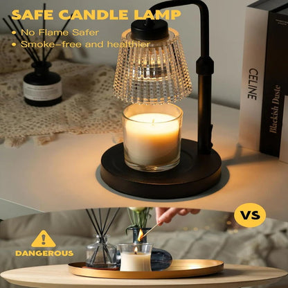 Candle Warmer Lamp, Adjustable Brightness with Timer & Dimmer