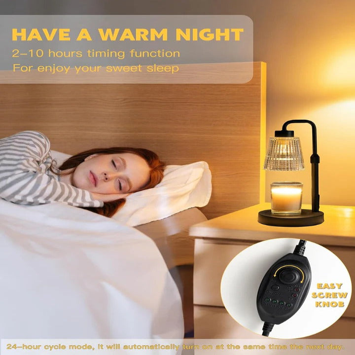 Candle Warmer Lamp, Adjustable Brightness with Timer & Dimmer