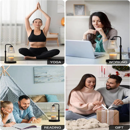 Candle Warmer Lamp, Adjustable Brightness with Timer & Dimmer