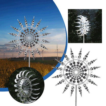 Large Kinetic Wind Spinner, Metal Outdoor Garden Sculpture