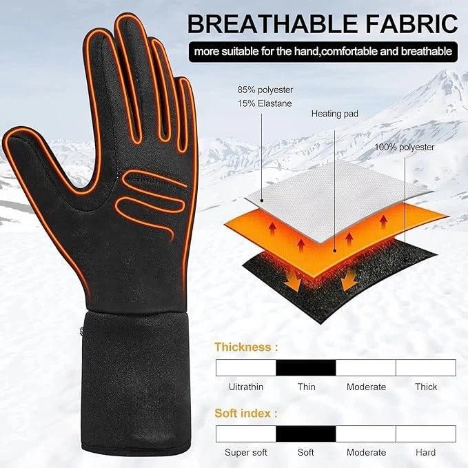 Ultra Thin Heated Glove Liners for Extra Hand Warmth