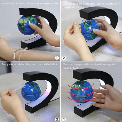 Anti Gravity Levitation Globe with Integrated LED Lighting