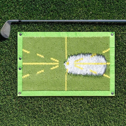 Alignment Golf Training Mat for Swing Path and Impact