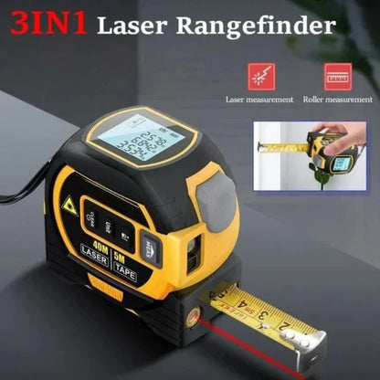 Multifunction 3 in 1 Laser Tape Measure with Infrared