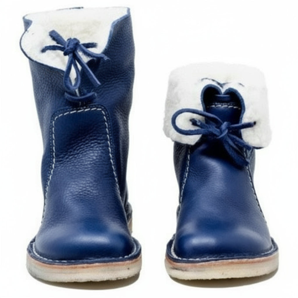 Genuine Leather Wool Lined Thermal Hiking Boots