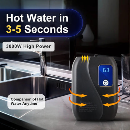 Electric Instant Water Heater with Digital Display and Wall Mount