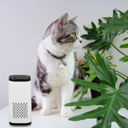 Portable Air Purifier with Circular Intake and Odor Neutralizer for Pets