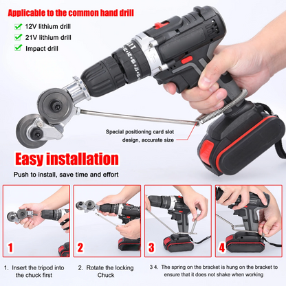 Heavy-Duty Metal Cutting Adapter for Drill