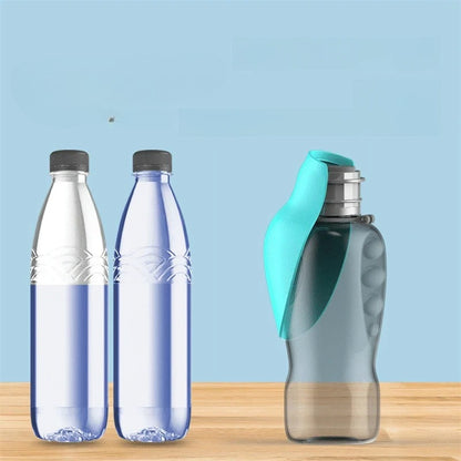 Travel Dog Water Bottle with Foldable Bowl, 27oz