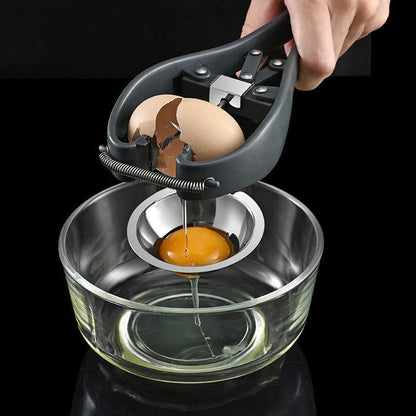 Stainless Steel Egg Cutter with Opening Mechanism