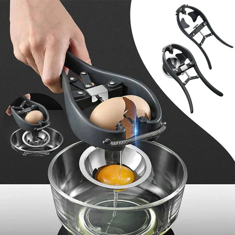 Stainless Steel Egg Cutter with Opening Mechanism