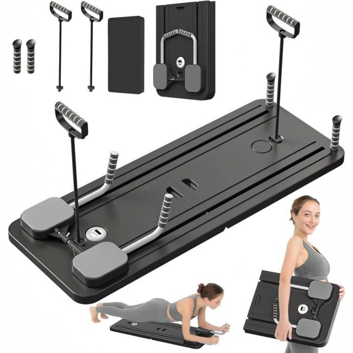 HomeStudio Pilates Reformer Board with Resistance Bands