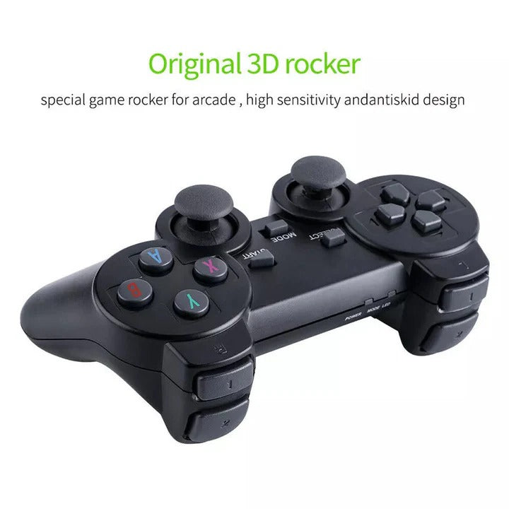 Retro Game Stick Console, 64GB 4K HDMI Output with 2 Wireless Controllers