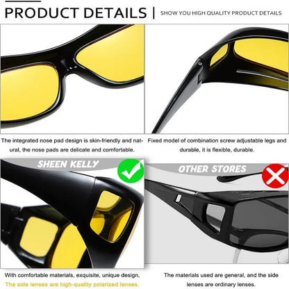 Polarized Night Vision HD Anti Glare Safety Glasses