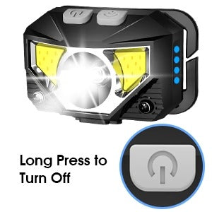 Waterproof LED Headlamp, Dual Pack with Motion Sensor and USB Rechargeable