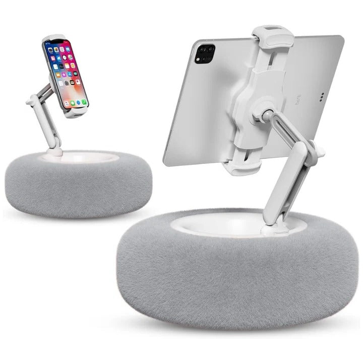 Bed Reading Pillow, Plush Fabric with Integrated Phone Holder