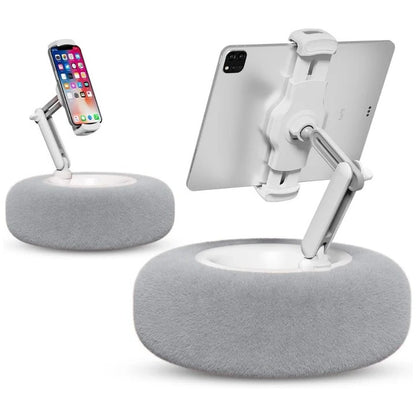 Bed Reading Pillow, Plush Fabric with Integrated Phone Holder