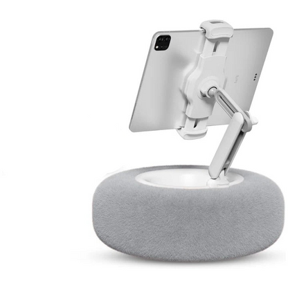 Bed Reading Pillow, Plush Fabric with Integrated Phone Holder