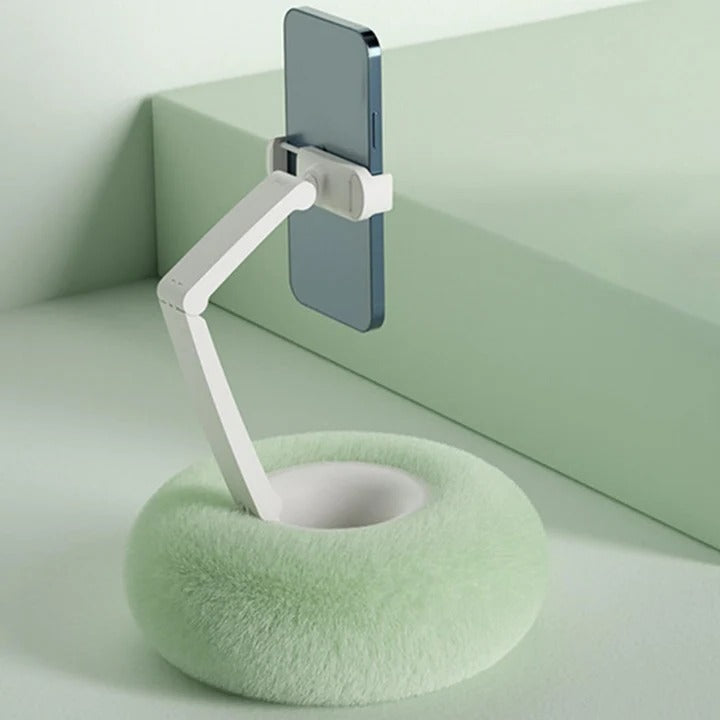 Bed Reading Pillow, Plush Fabric with Integrated Phone Holder