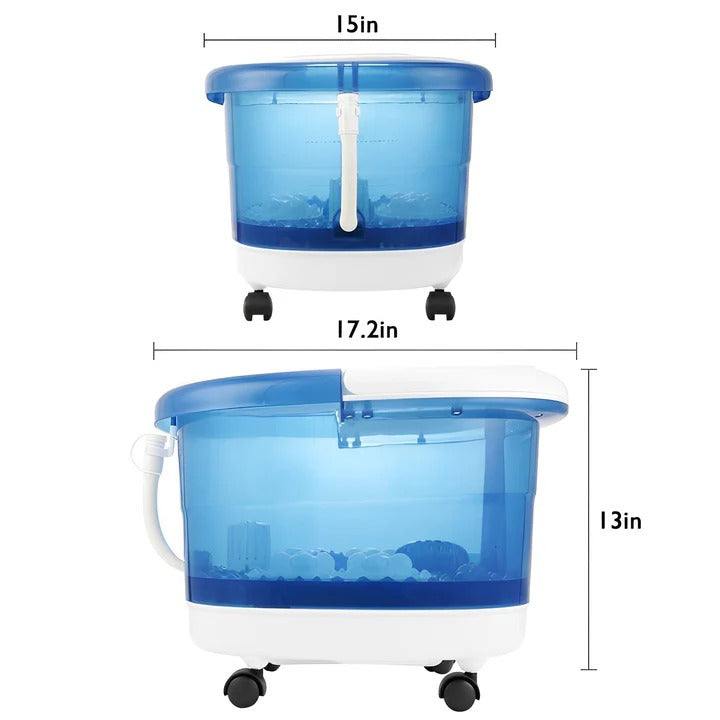 Foot Spa Bath Massager with Heat and Bubble Features