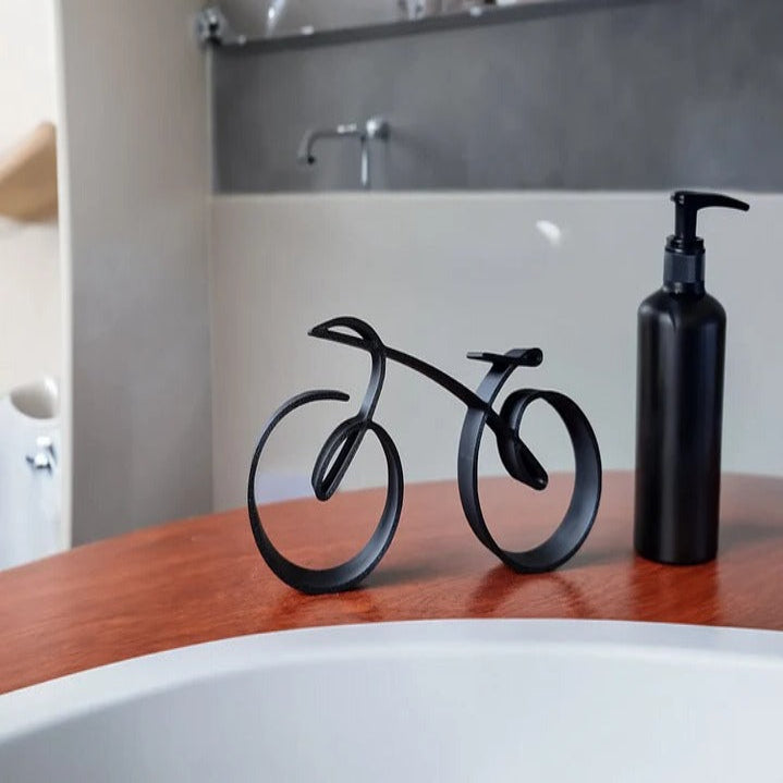 Metal Wire Bicycle Sculpture with Minimalist Design