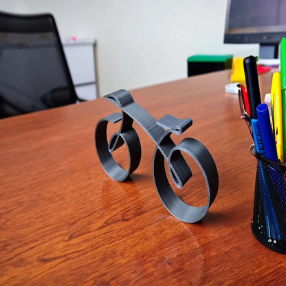 Metal Wire Bicycle Sculpture with Minimalist Design