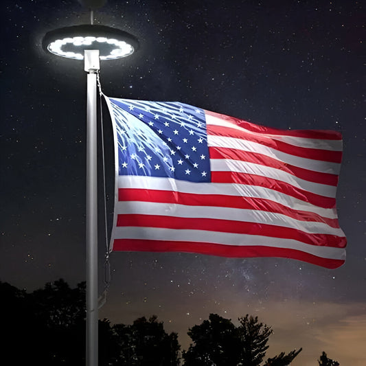 Solar LED Flagpole Light with Automatic On/Off Sensor