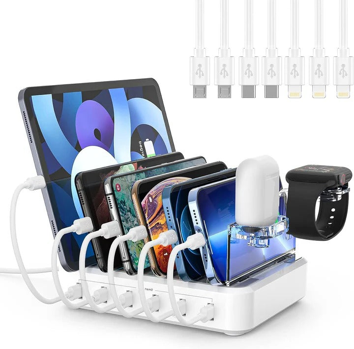 Multi-Device Charging Dock with 6 USB Ports