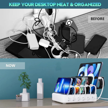 Multi-Device Charging Dock with 6 USB Ports