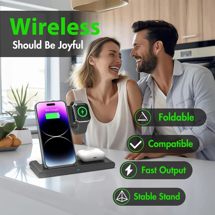 3 In 1 Wireless Charger Station for Apple Products