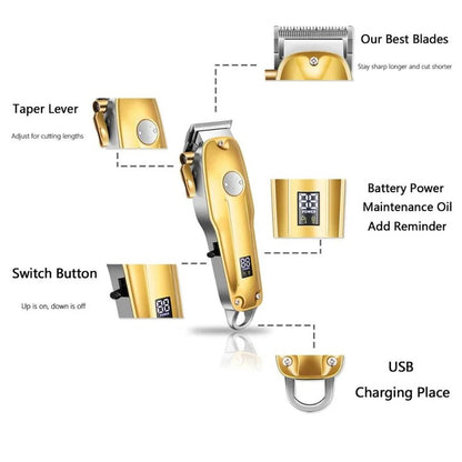 Cordless Hair Clipper Set for Trimming and Cutting