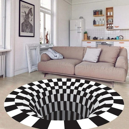 Geometric Illusion Rug with 3D Pattern