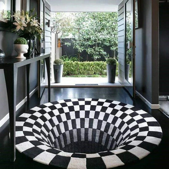 Geometric Illusion Rug with 3D Pattern