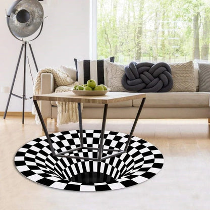Geometric Illusion Rug with 3D Pattern